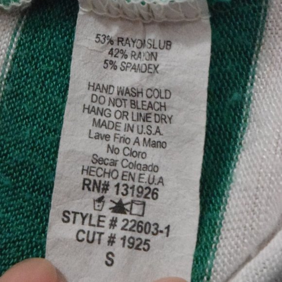 Short-Sleeve Striped Open Cardigan in Women's S - Picture 6 of 6